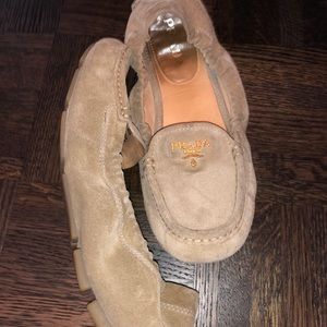 Prada women’s suede loafers.